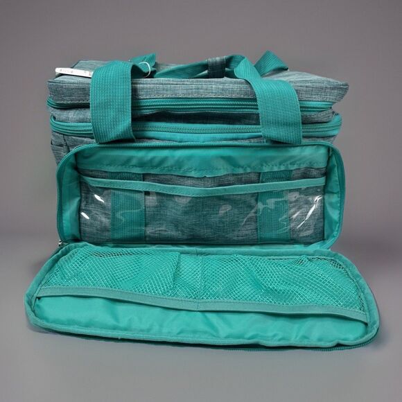 SINGER Sewing Accessories Organizer (Bag Only) – Double Layer Portable Teal - Picture 3 of 11